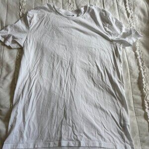 Lacoste Shirts Mens 2XL XXL White Crew Neck Cotton Slim Fit